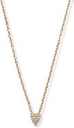 Argento Vivo Sterling Silver Pavé Cubic Zirconia Heart Pendant Necklace