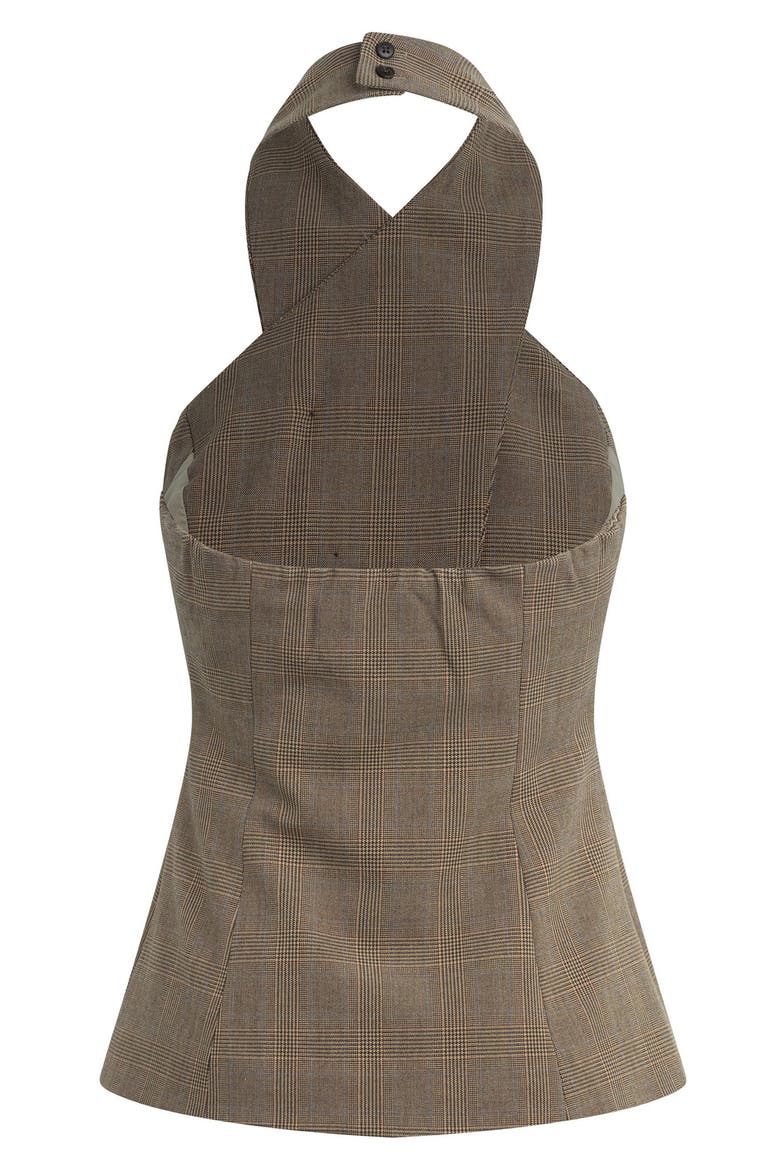 The Crossover Halter Vest, Alternate, color, JAVA PLAID