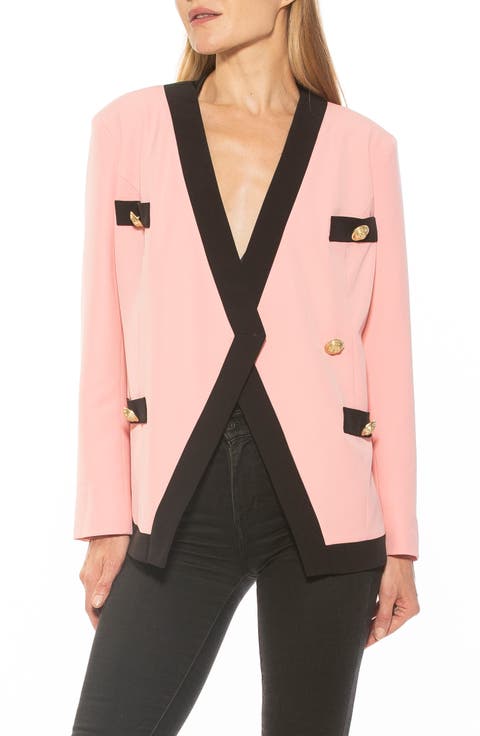 Emele Oversize Contrast Trim Blazer