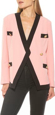 Alexia Admor Emele Oversize Contrast Trim Blazer