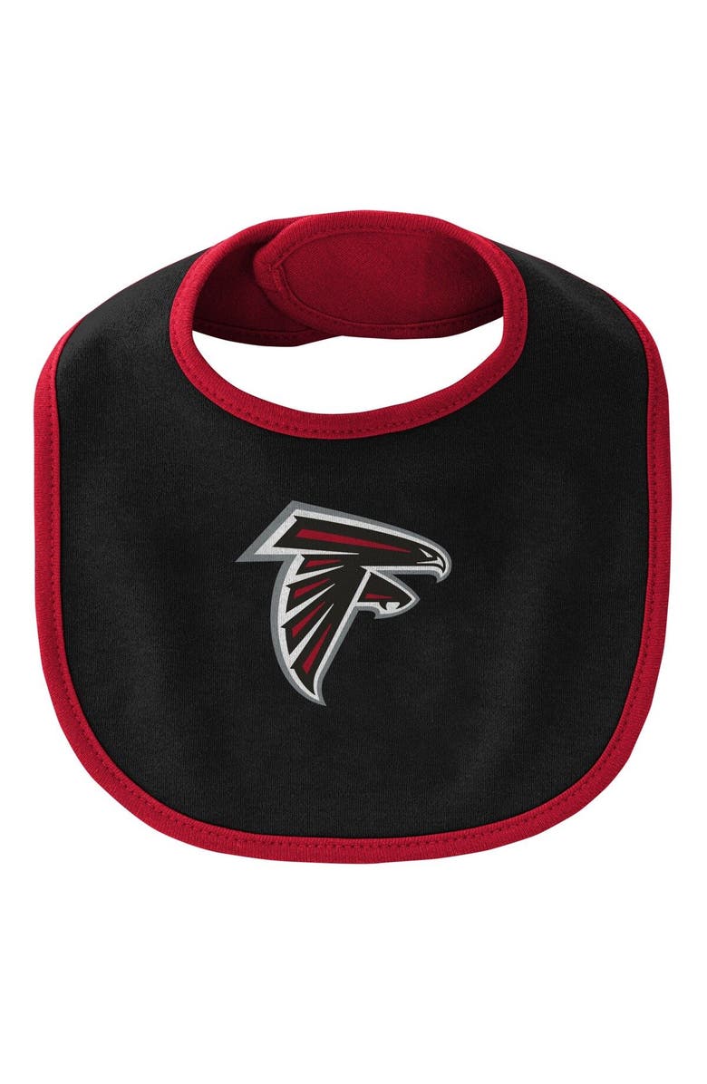 Outerstuff Newborn & Infant Red/Black Atlanta Falcons Little Champ Three-Piece Bodysuit Bib & Booties Set, Alternate, color, 