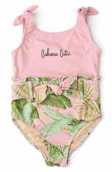 Shade Critters Kids' Cabana Palms Shimmer One-Piece Swimsuit