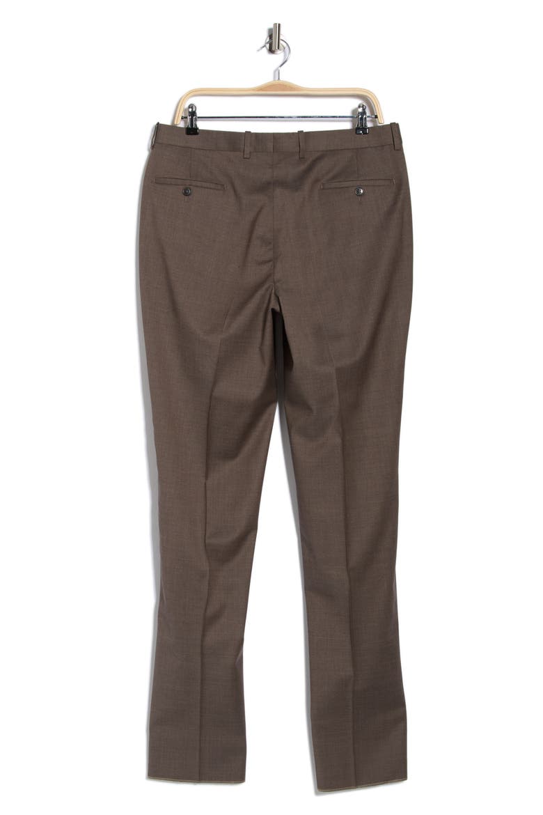Harker Flat Front Trousers, Alternate, color, BROWN