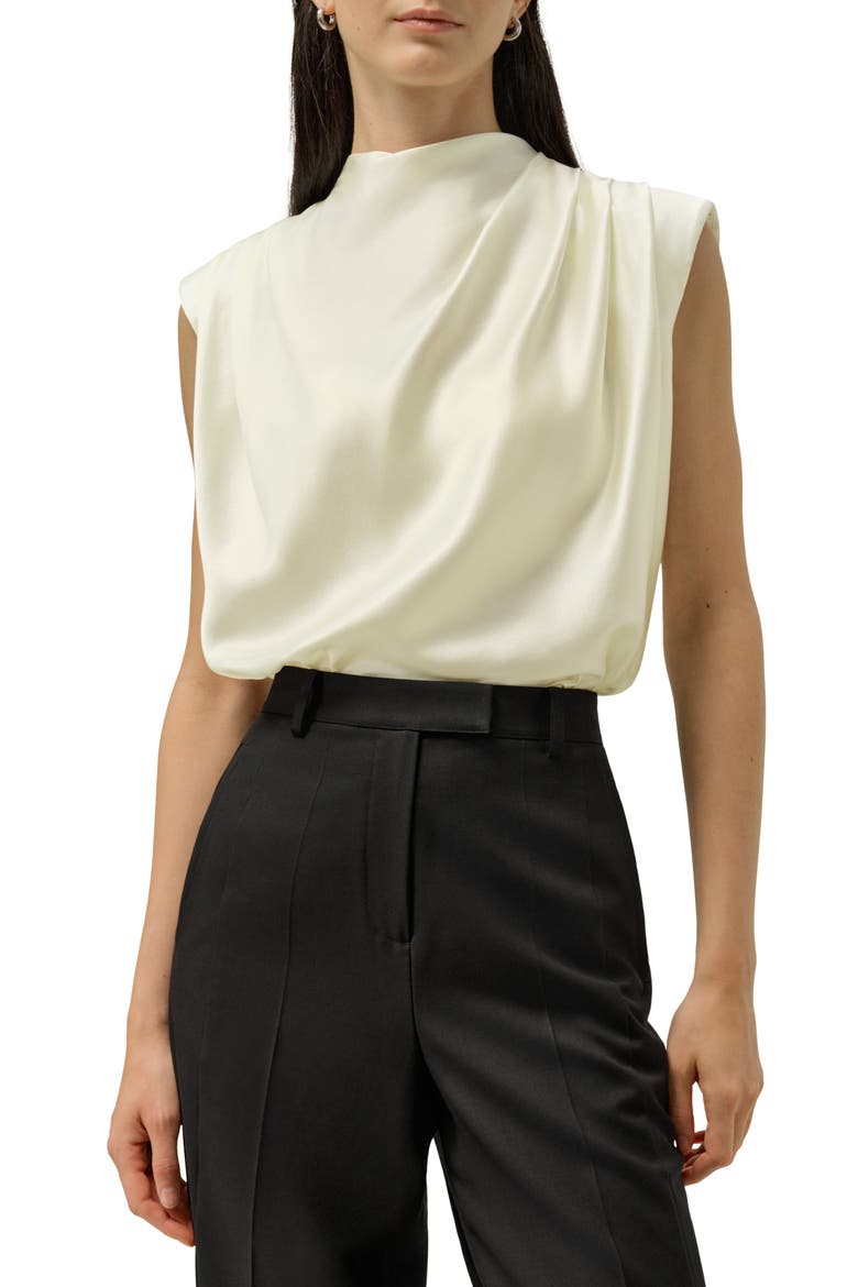 Women's Lilysilk X Lydia Tomlinson Grace Silk Top, Main, color, Lily White