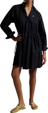 Polo Ralph Lauren Drawstring Waist Cotton Shirtdress
