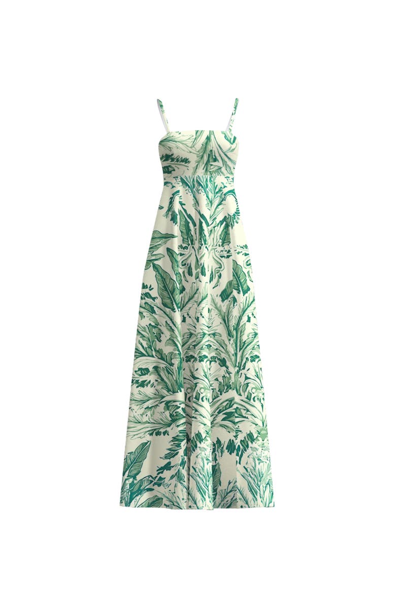 DIARRABLU Toile Olive Oria Midi Dress Cotton Poplin, Alternate, color, Toile Olive