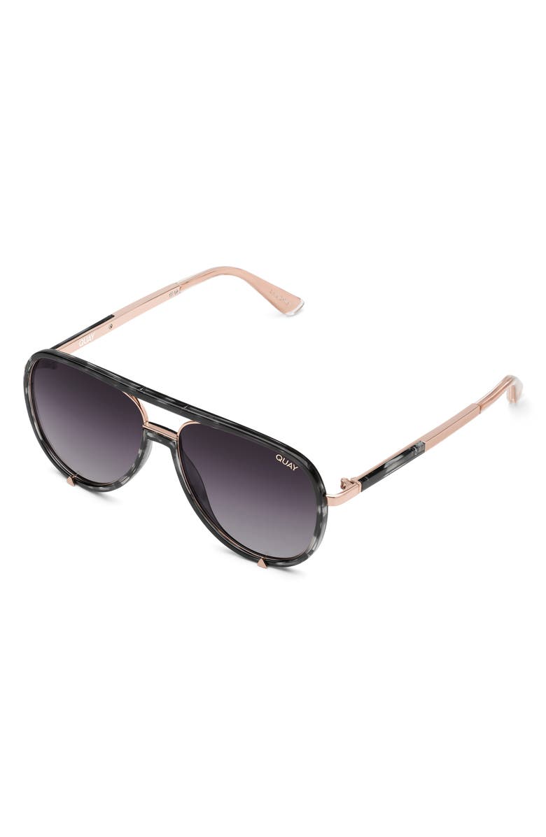 QUAY High Profile 60mm Polarized Aviator Sunglasses, Alternate, color, 