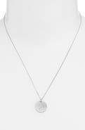 Nashelle Sterling Silver Initial Disc Necklace