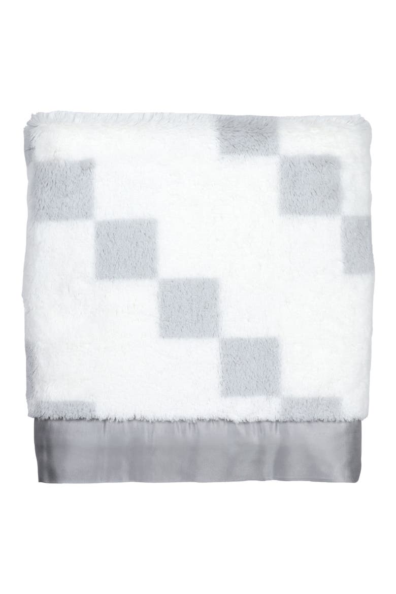 Stairway Luxe Strand Faux Fur Blanket, Alternate, color, SILVER
