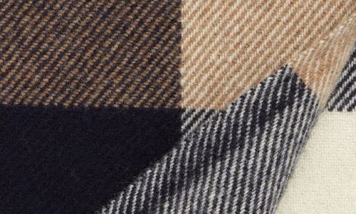 Pendleton Plaid Washable Wool Throw In Brown