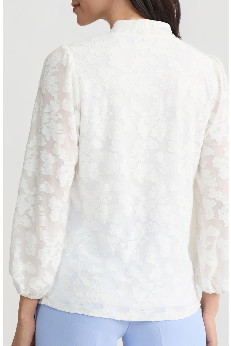Burnout Floral Woven Shirt, Alternate, color, LILY WHITE
