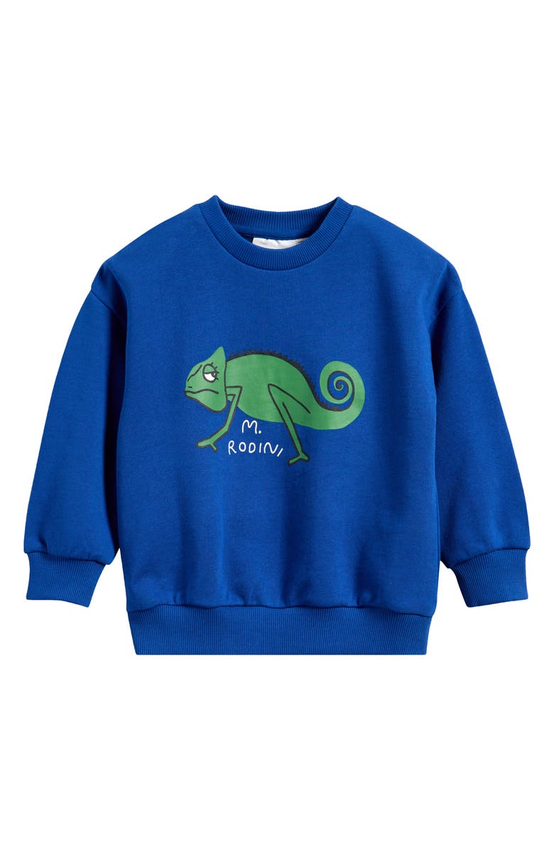 Mini Rodini Kids' Lizard Organic Cotton Graphic Sweatshirt, Main, color,