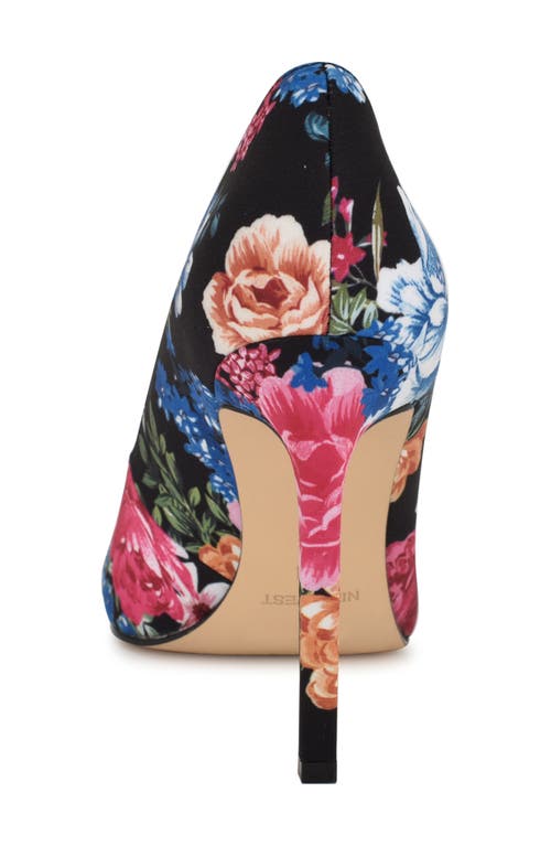 Shop Nine West Tatiana Pointed Toe Pump In Black Multi Floral