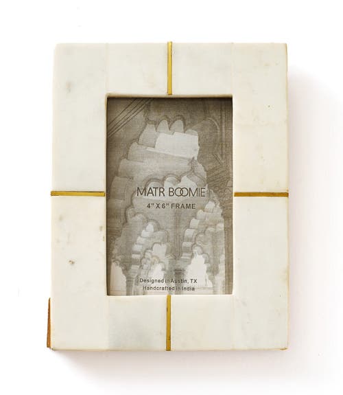 Matr Boomie Sammita White Picture Frame In White - 4x6