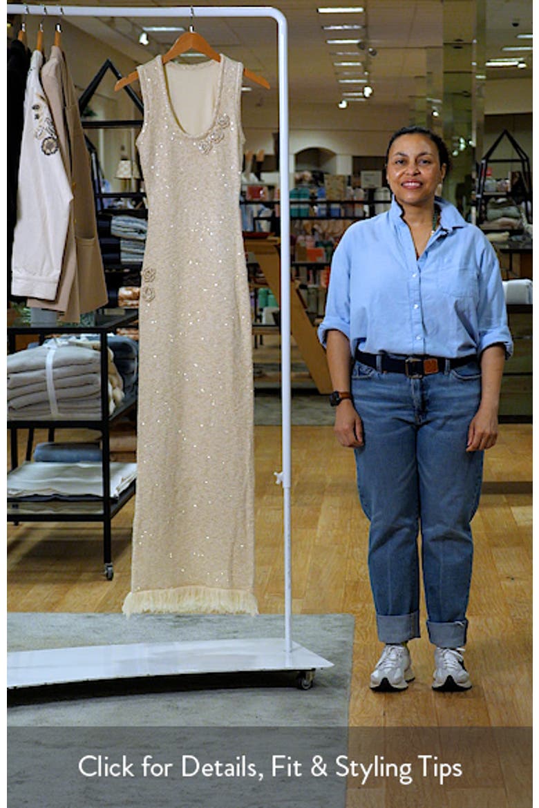 Monroe Reversible Metallic Knit Maxi Sweater Dress video