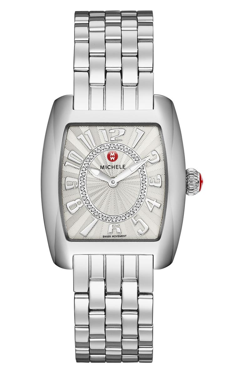 MICHELE Urban Mini Diamond Dial Watch Case, 29mm x 30mm, Alternate, color, 