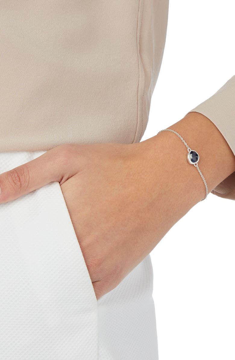 Monica Vinader Siren Semiprecious Stone Bracelet, Alternate, color, Silver/ Kyanite