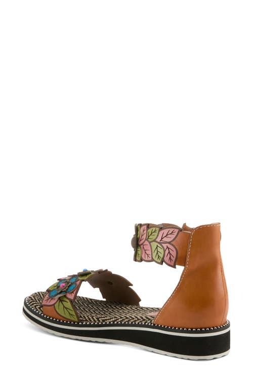 L'artiste By Spring Step Cruzer Ankle Strap Sandal In Camel Multi