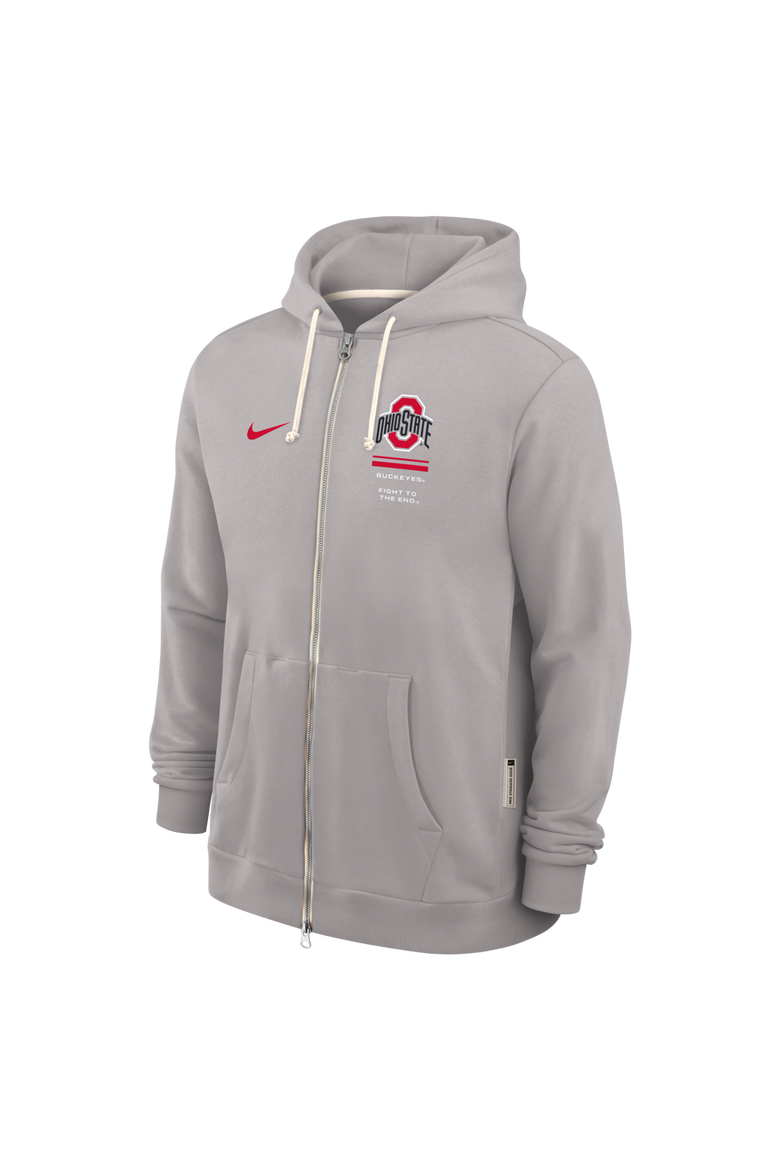 Men's Nike  Gray Ohio State Buckeyes 2026 Sideline Standard Issue Dri-FIT Full-Zip Hoodie, Alternate, color, Gray