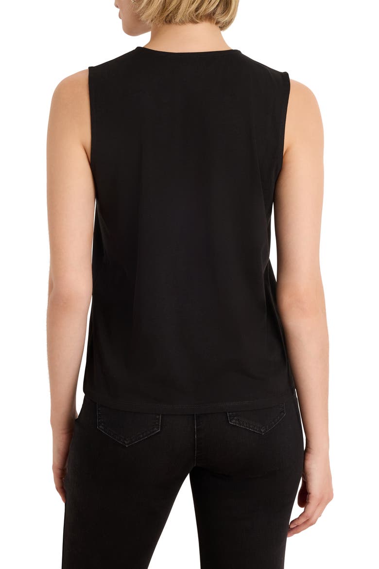 Mixed Media Layering Top, Alternate, color, BLACK ONYX