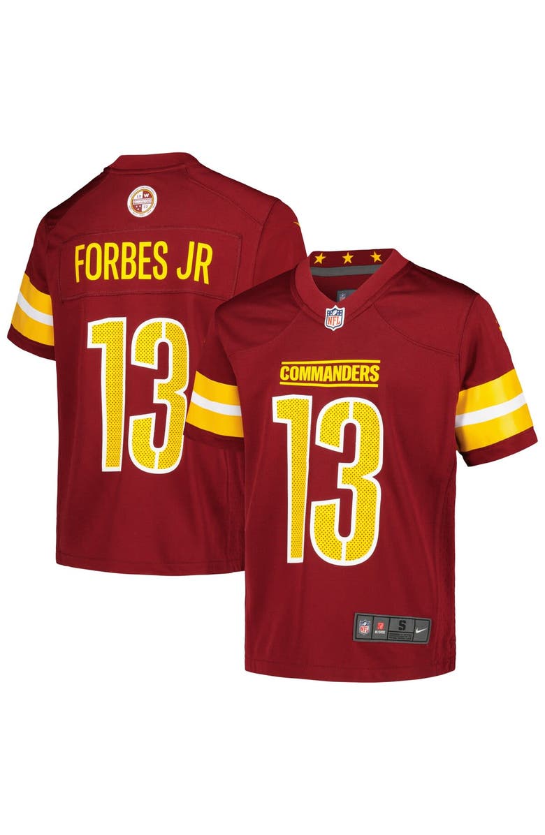 Nike Youth Nike Emmanuel Forbes Jr. Burgundy Washington Commanders Game Jersey, Main, color, 