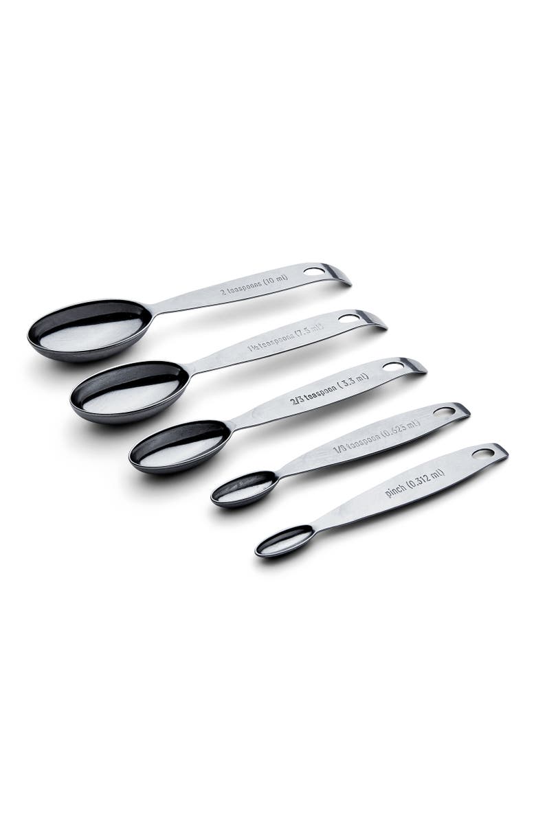CUISIPRO Stainless Steel Odd Size Measuring Spoons, 5 Piece Set, Alternate, color, Silver