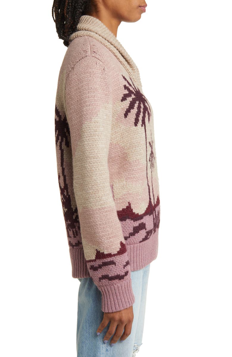 Faherty Sunset Palm Beach Zip Front Cardigan, Alternate, color, 