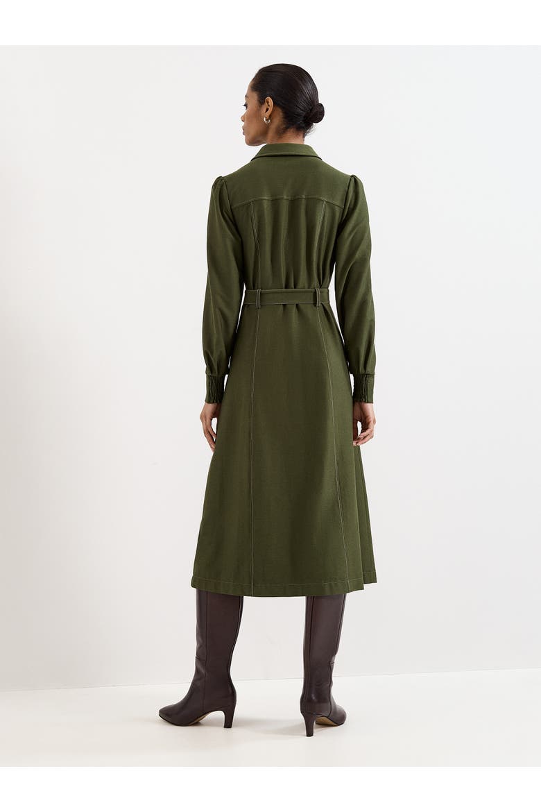 Avenly Long Sleeve Belted Shirt Dress, Alternate, color, Green