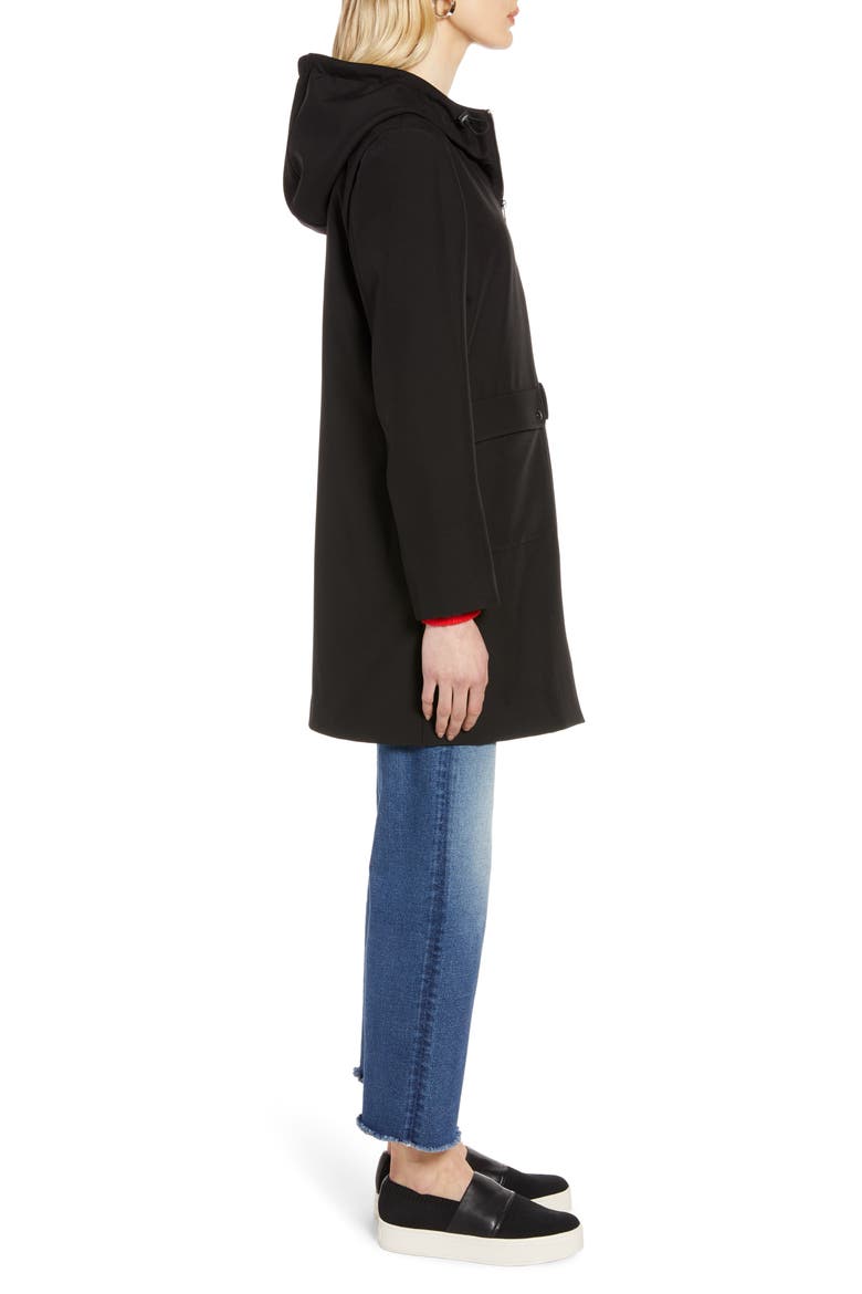 Hooded Raincoat, Alternate, color, BLACK