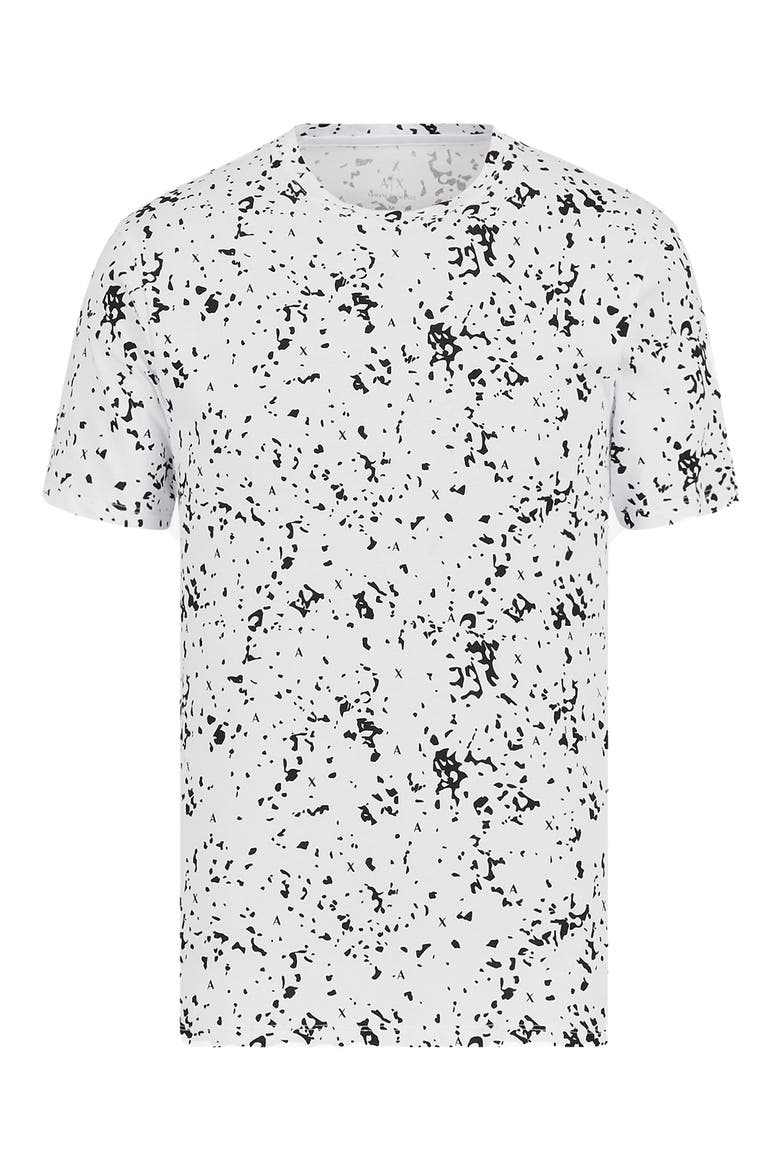 Marbled Logo Monogram T-Shirt, Alternate, color, WHITE POLLACK