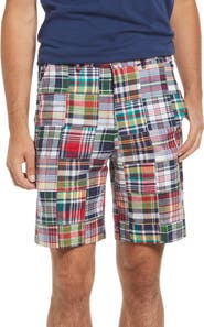 Berle Patchwork Madras Flat Front Shorts