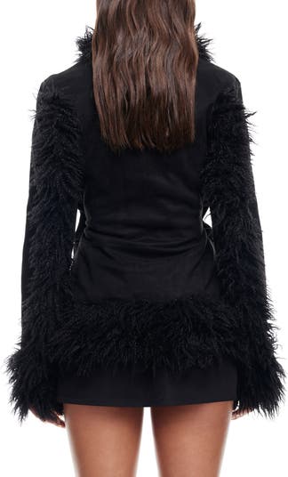 Oui Oui Coat with Faux Fur Trim