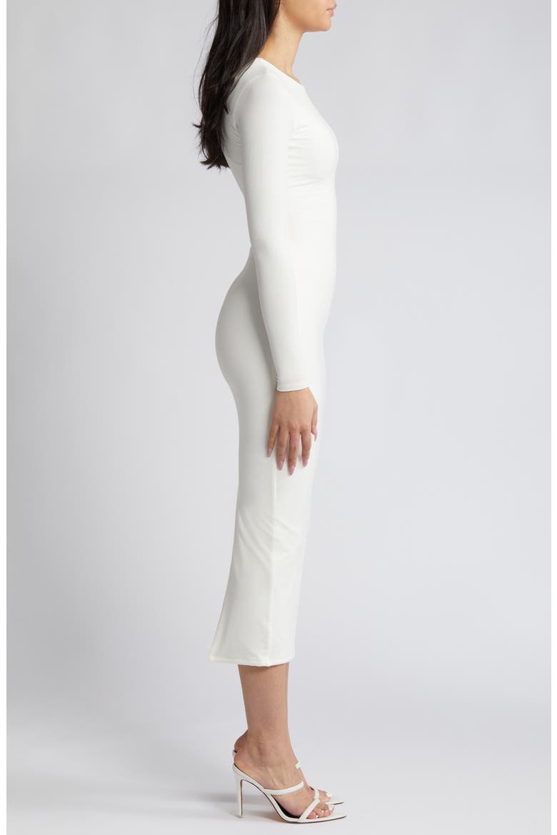 Extra Butter Long Sleeve Midi Dress, Alternate, color, WHITE