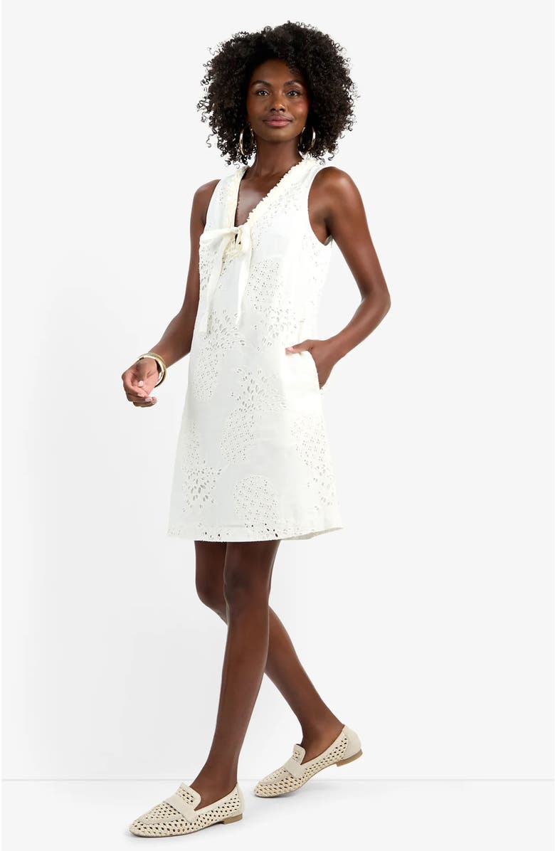 Trina Turk Amala Cotton Eyelet Dress, Alternate, color, Whitewash