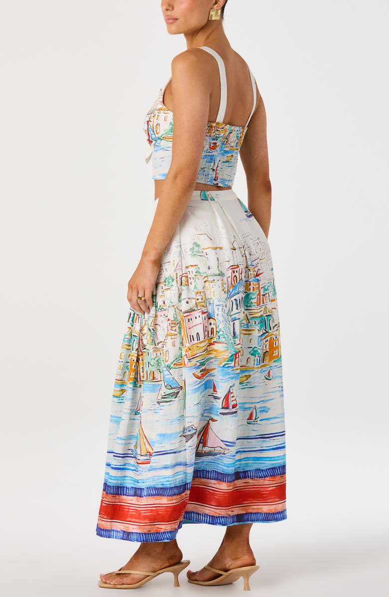 ASTR the Label Wendy Island Sketch Maxi Skirt, Alternate, color, Island Sketch