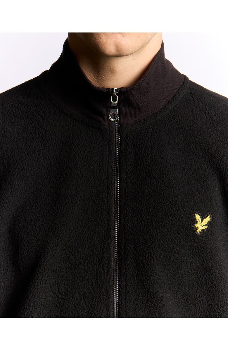 Lyle & Scott Long Sleeve Polar Fleece Track Jacket, Alternate, color, Jet Black