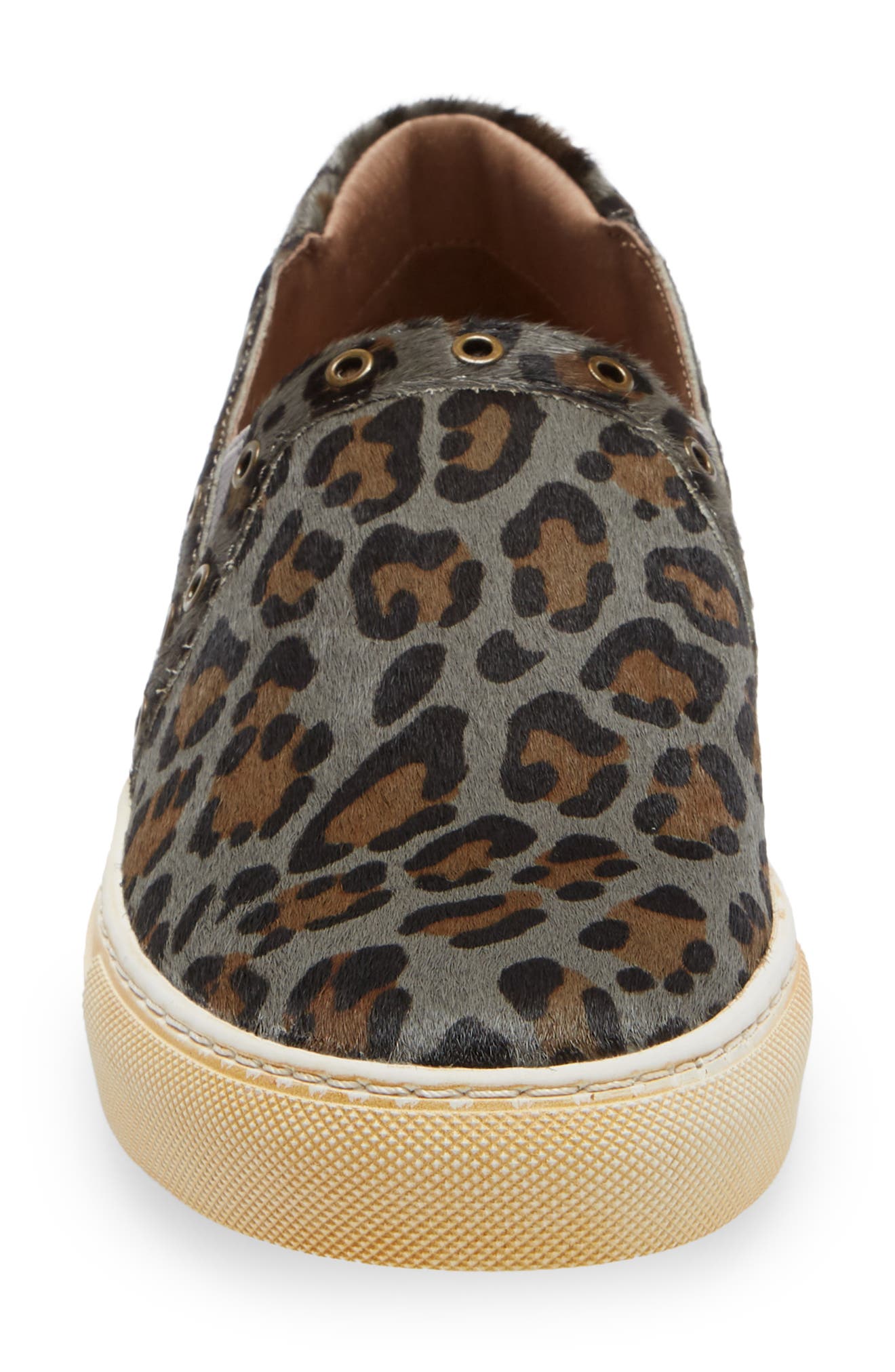 Noella Slip-On Sneaker, Alternate, color, ASH LEOPARD CALF HAIR