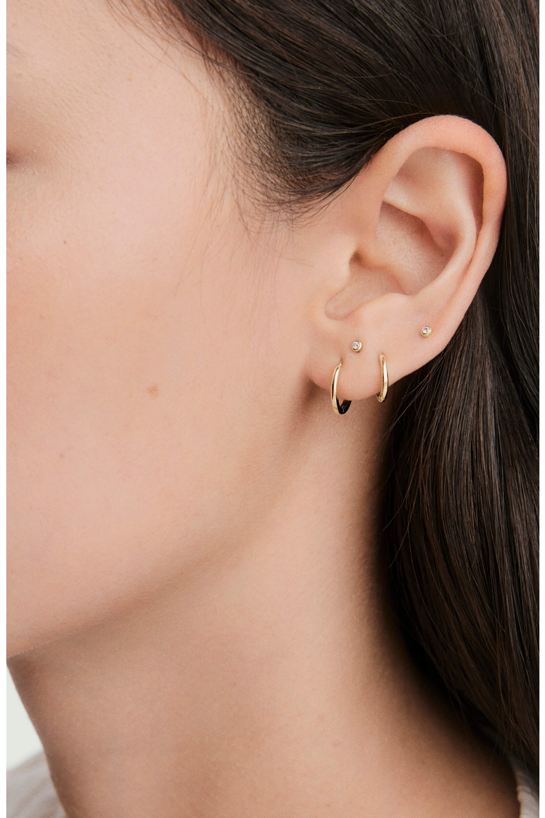 Easy Huggie Hoop Earrings, Alternate, color, 10k Yellow Gold