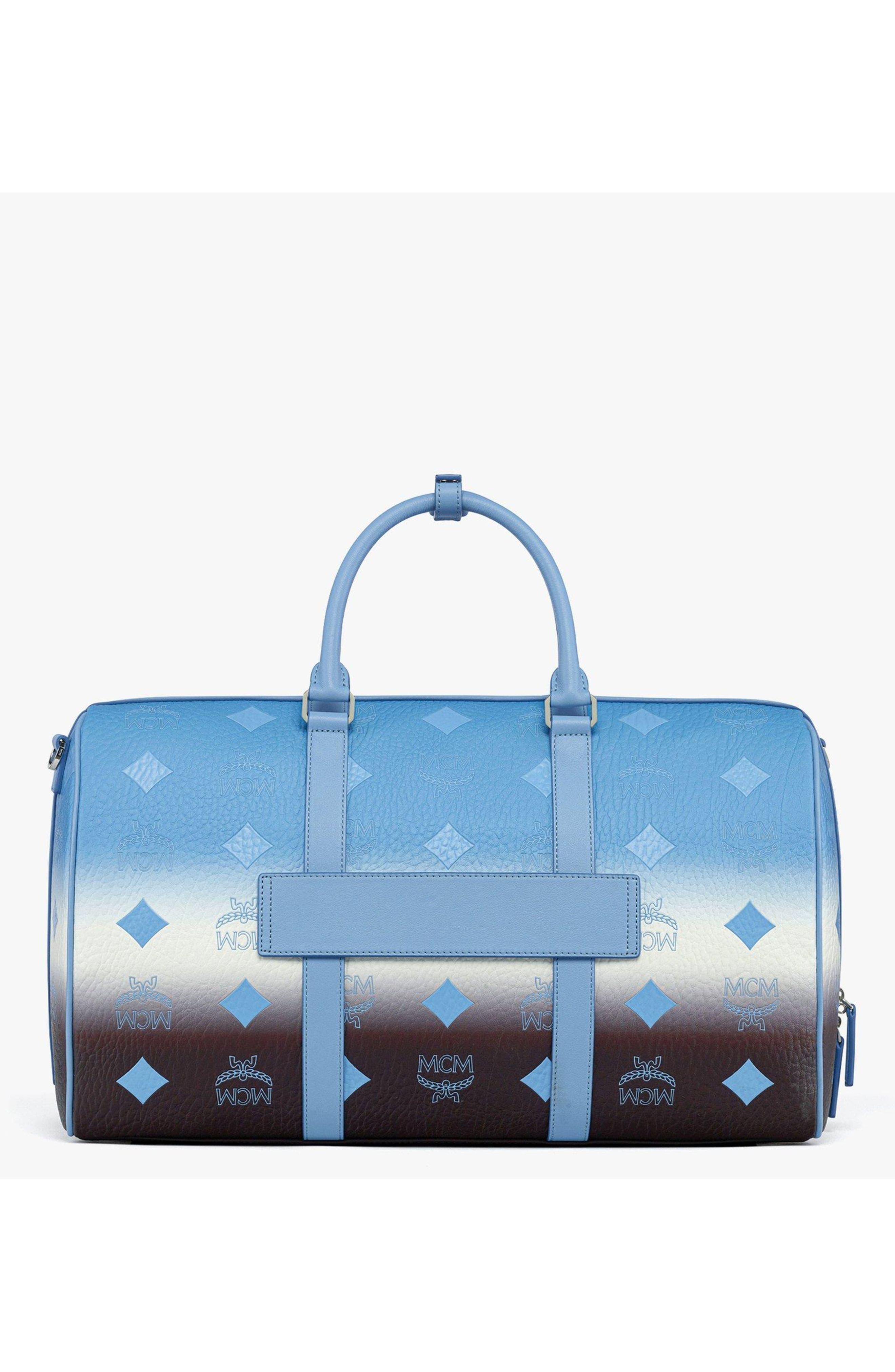 MCM Medium Ottomar Weekender Bag in Gradation Visetos, Alternate, color, Della Robbia Blue