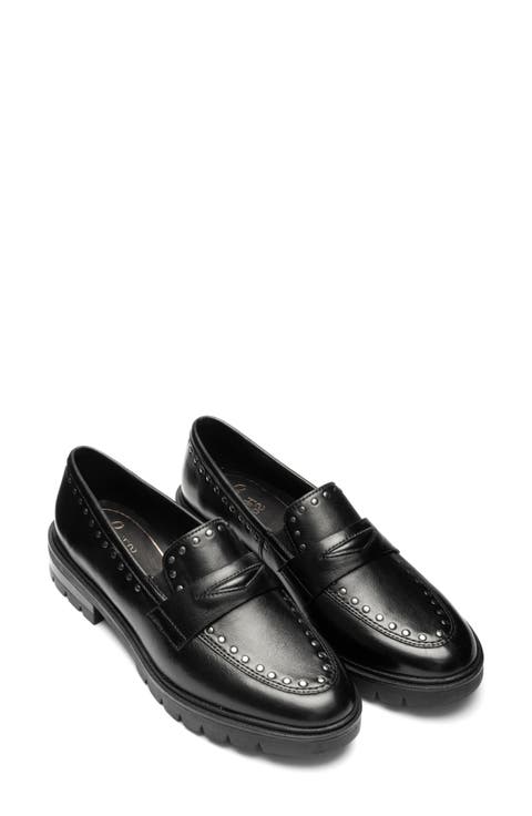 Cardiff Studded Penny Loafer (Women)