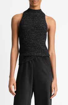 Vince Metallic Knit Sweater Tank