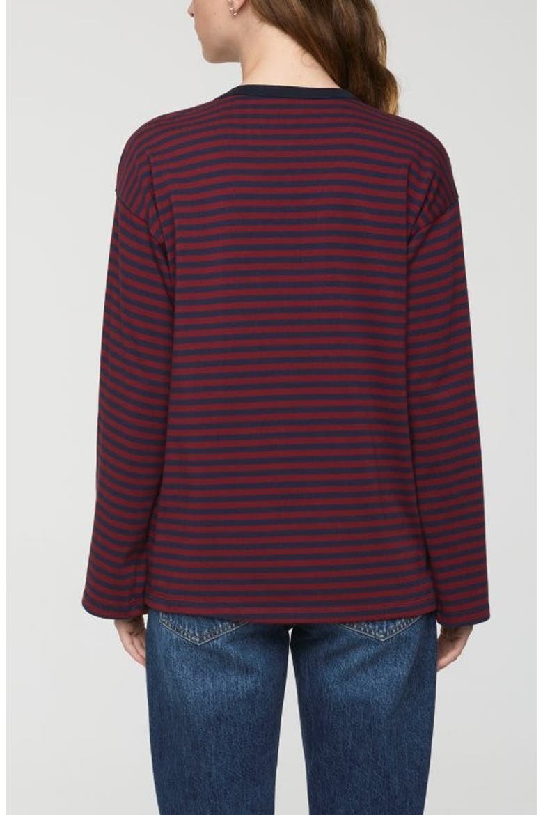 Reena Striped Long Sleeve T-Shirt, Alternate, color, VELVET NAVY STRIPE