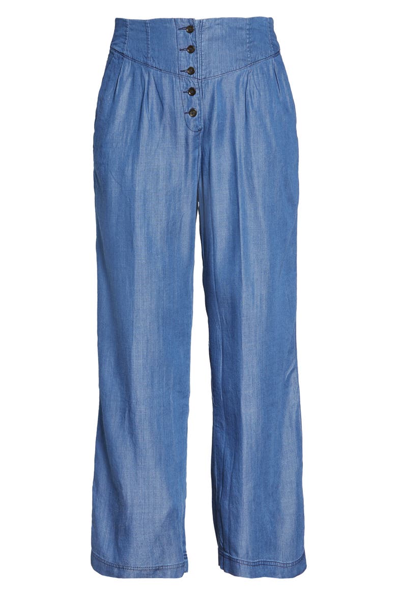 Wide Leg Pants, Alternate, color, DARK INDIGO