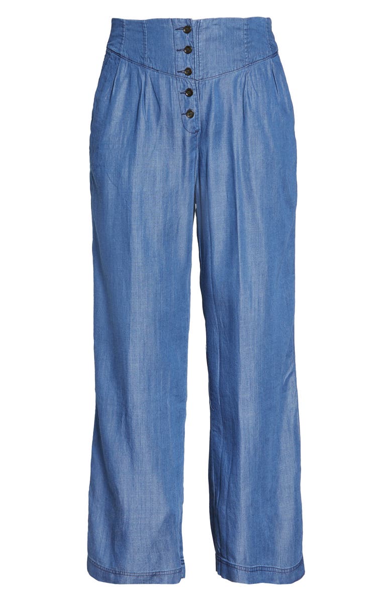 Standards & Practices Wide Leg Pants, Alternate, color, Dark Indigo