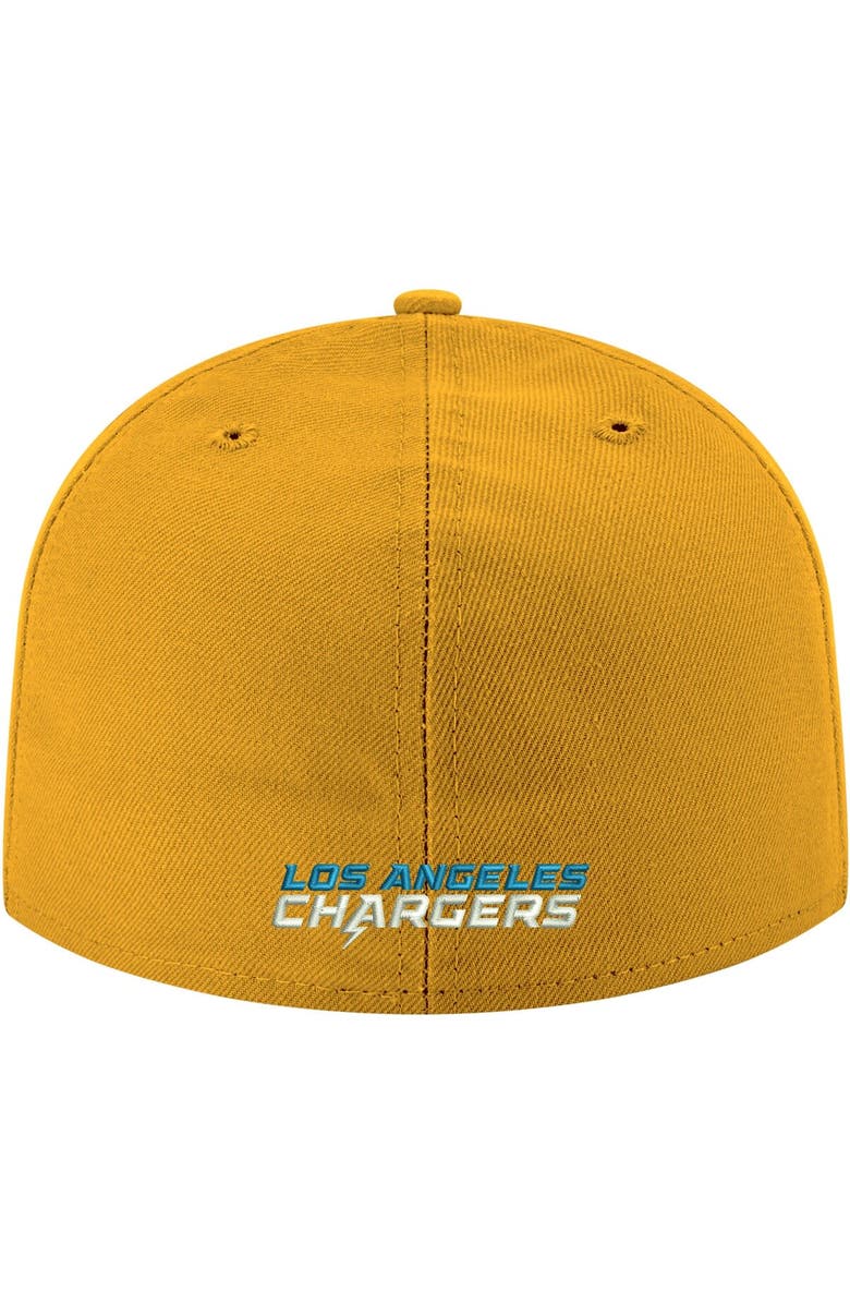 New Era Men's New Era Gold Los Angeles Chargers Omaha 59FIFTY Fitted Hat, Alternate, color,