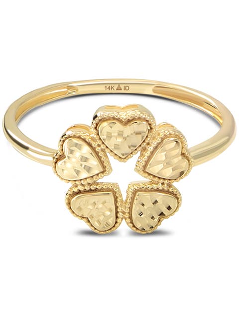 Clover Heart Ring in 14K Gold