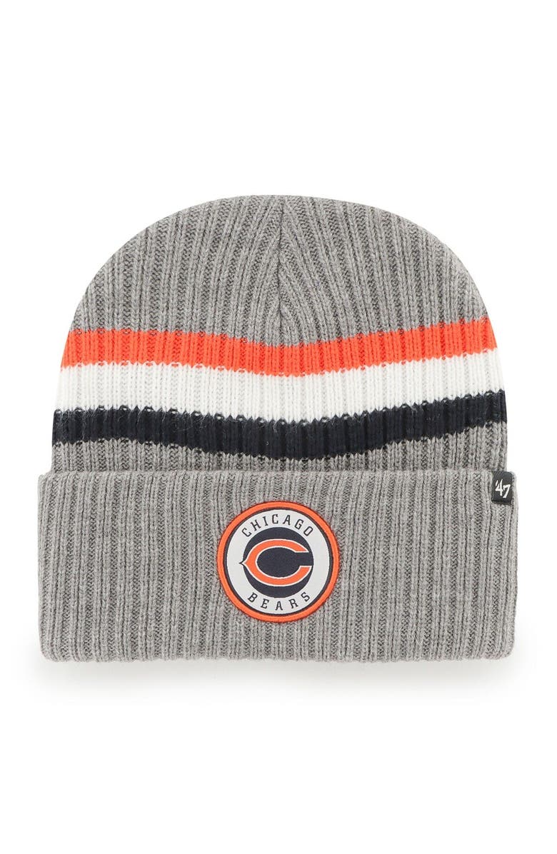 '47 Men's '47  Gray Chicago Bears Highline Cuffed Knit Hat, Main, color, 