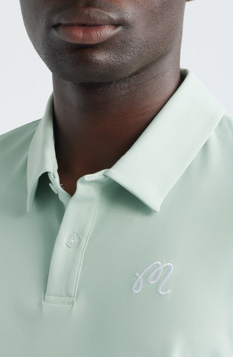 MALBON Fairway Performance Polo, Alternate, color, Surf Spray