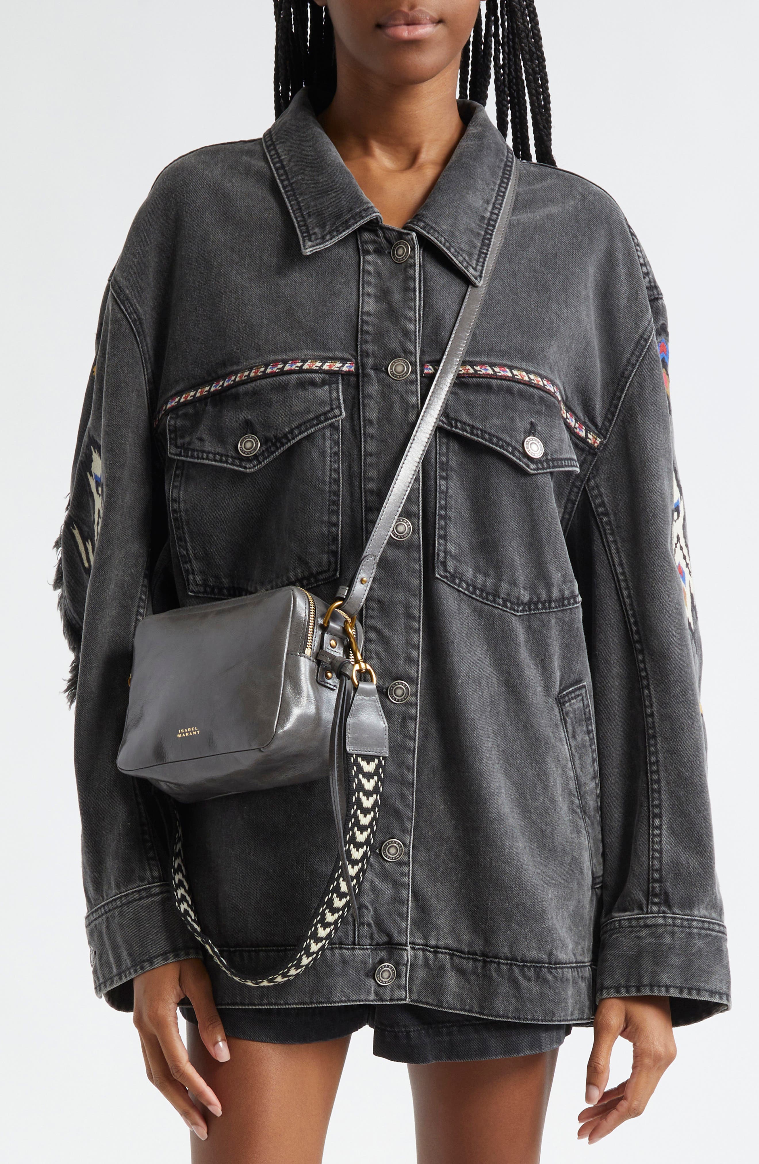 Isabel Marant Wardy XO Capsule Leather Camera Bag, Alternate, color, 