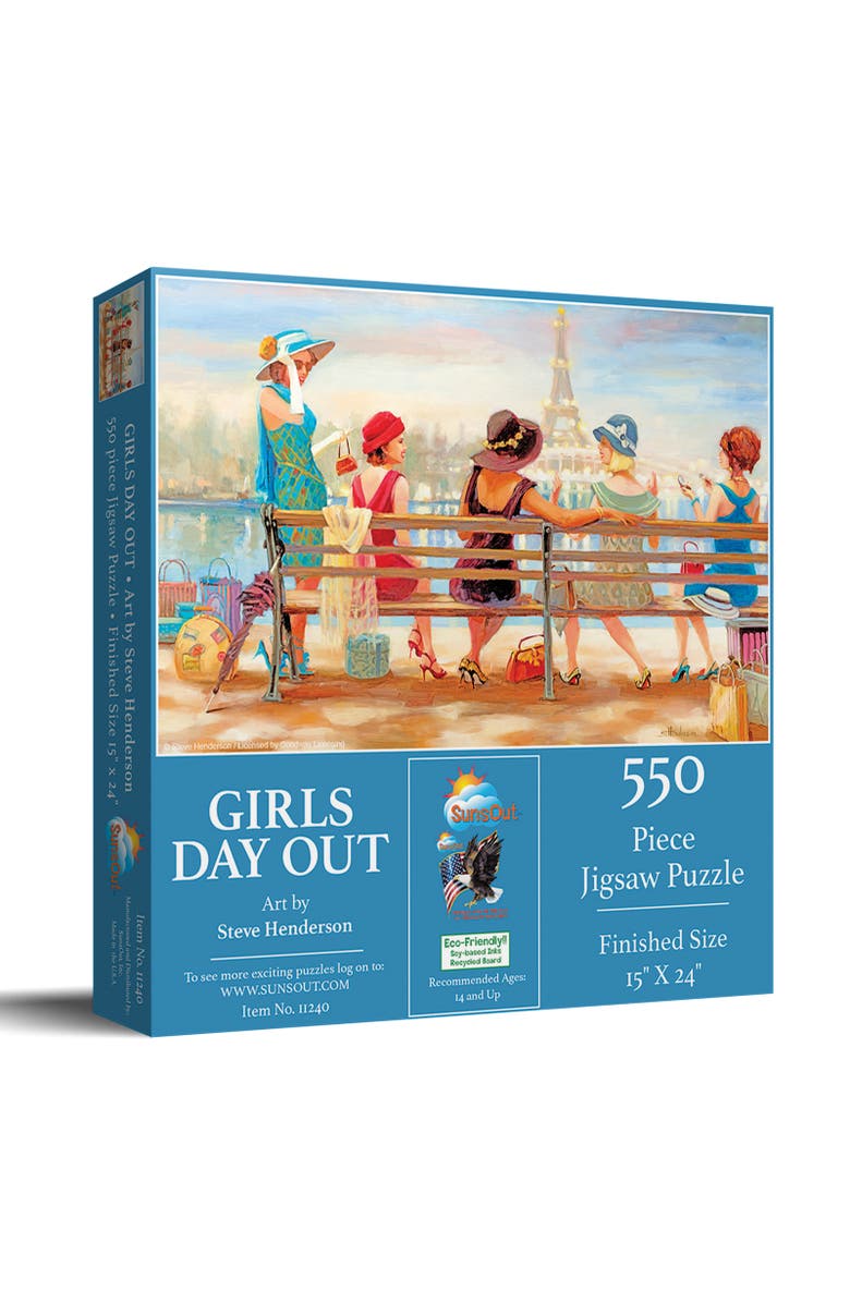 Sunsout Girls Day Out 550 piece Jigsaw Puzzle for Adults, Main, color, Multicolor